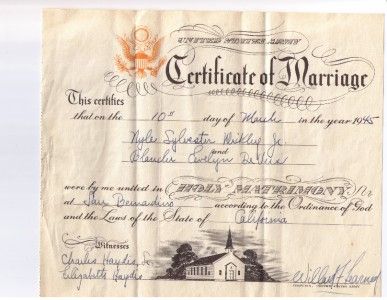  Certificate of Marriage Nyle Sylvester Mikley Blanclu Evelyn De Vus