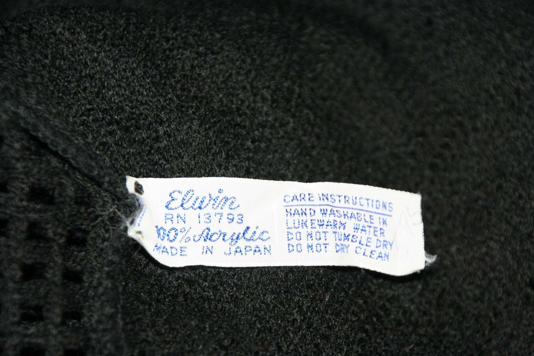 label elwin fabric content 100 % acrylic description darling vintage