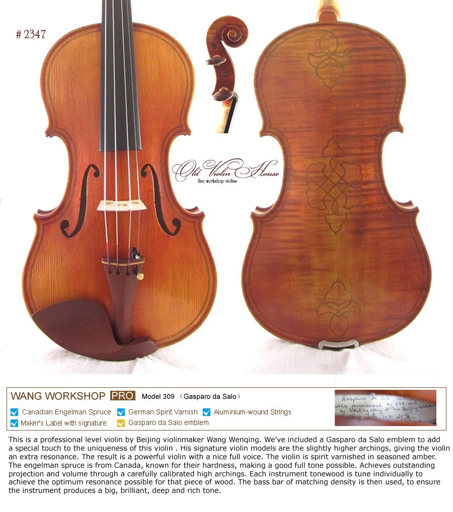  Salo Concert Violin 2347 Engelman Spruce  Platinum Seller