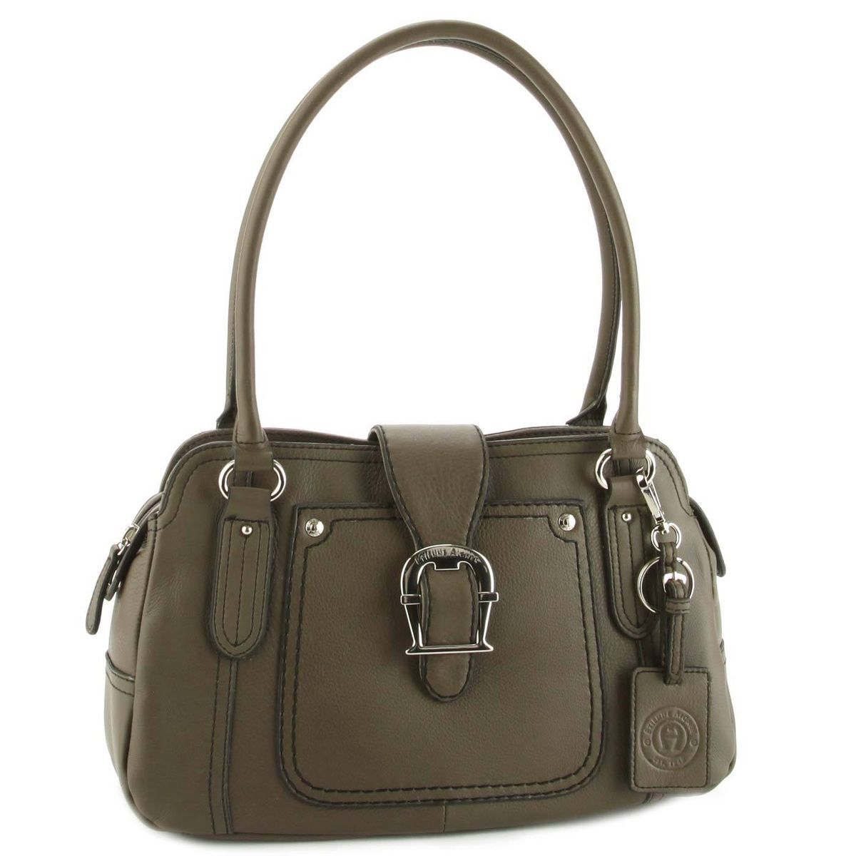  Etienne Aigner Grey Ashleigh Satchel Bag