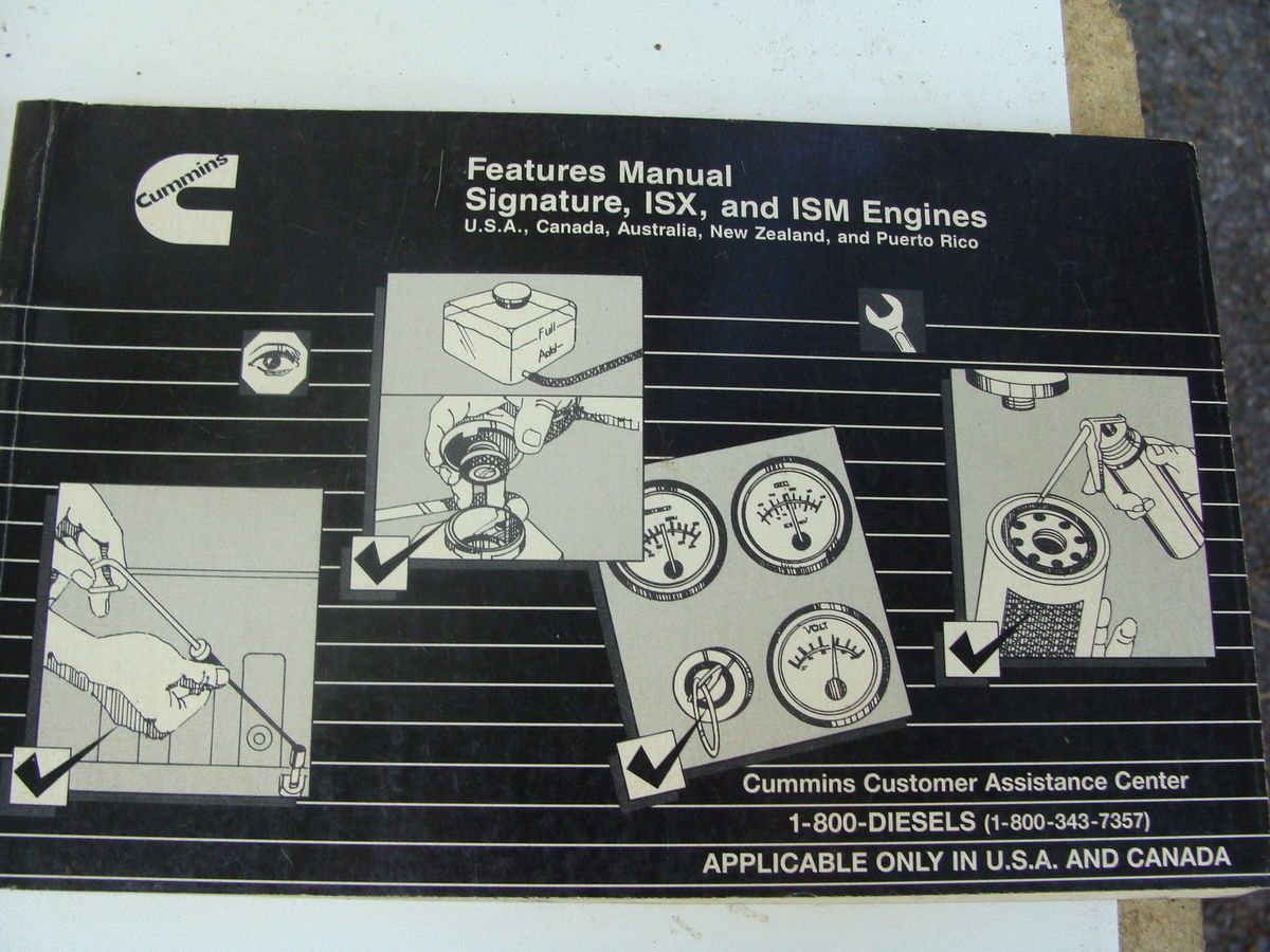 Cummins Features Manual Signature ISX and ISM Engines