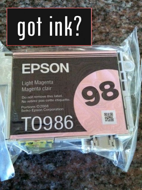 GENUINE epson Printer Ink T0986 98 Light Magenta ARTISAN