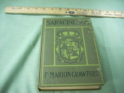 Saracinesca F Marion Crawford HC 145th Thousanth 1887