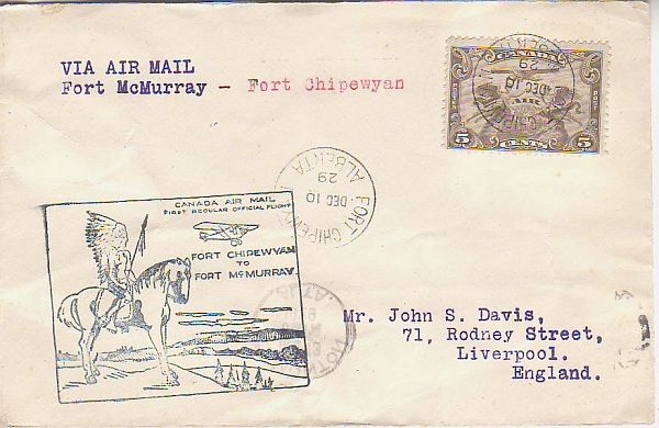 CANADA. 1929/Fort McMurray, two envelopes.