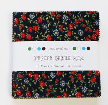  American Banner Rose Moda Fabric Charm Pack Minick Simpson