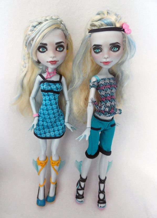  Lagoona Repaint OOAK  The Olsen Fins  The Olsen Twins 2 Dolls