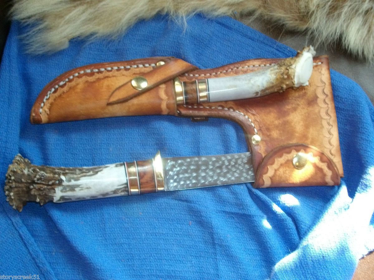 HUNTING KNIFE HATCHET KEN RICHARDSON CUSTOM MADE IN USA 2 PC SET