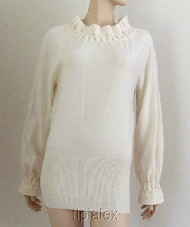 New Auth ESCADA Cashmere Sweater Gorgeous Sz 38 Italian Size 8 US