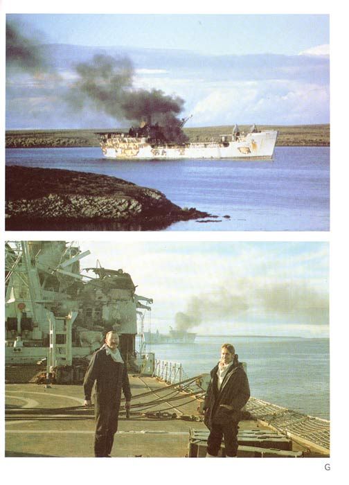 Falkland Islands Battle British Naval Forces History Book Picture