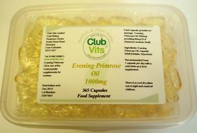 Club Vits Evening Primrose Oil 1000mg 365 Capsules