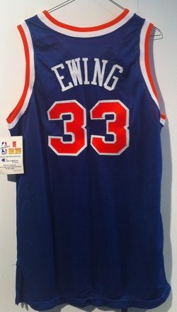 Patrick Ewing Champion Size 44 Autographed New York Knicks Jersey JSA