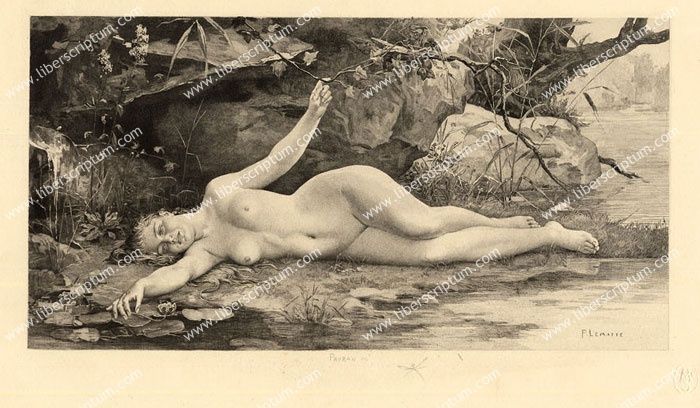 Fernand LEMATTE 30 degrès à lombre Odalisque Nu   Gravure Payran