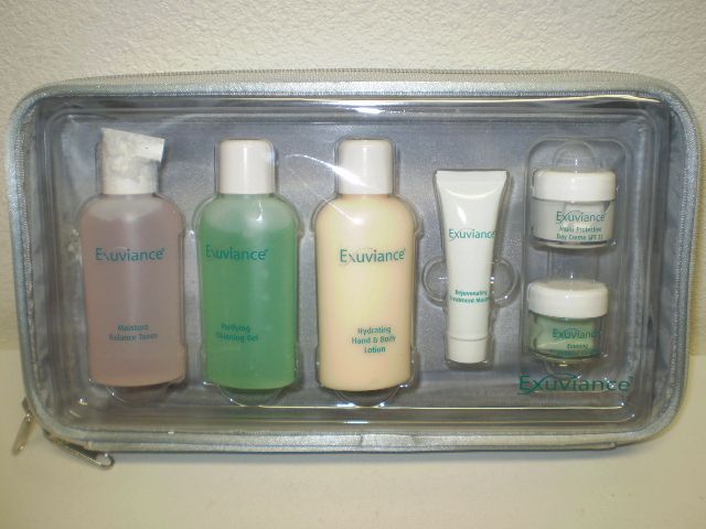 Exuviance 6 PC Set Toner Gel Lotion Masque Day Creme Evening