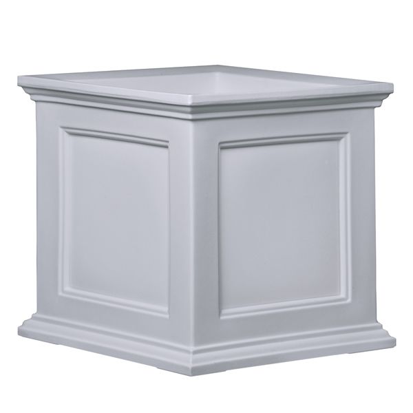 Fairfield Square Patio Planter White