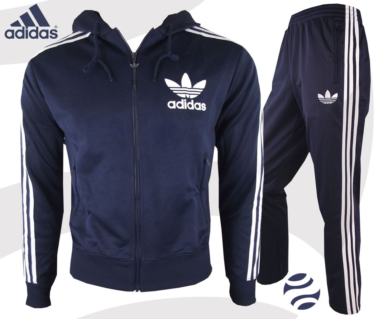 Adidas New Mens Firebird Gents 3STP Tracksuit Main Size