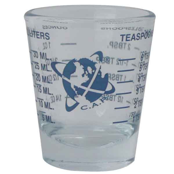 Shot Glass 1 oz Measuring Cup Teaspoons Milliliters Ounces Tablespoons