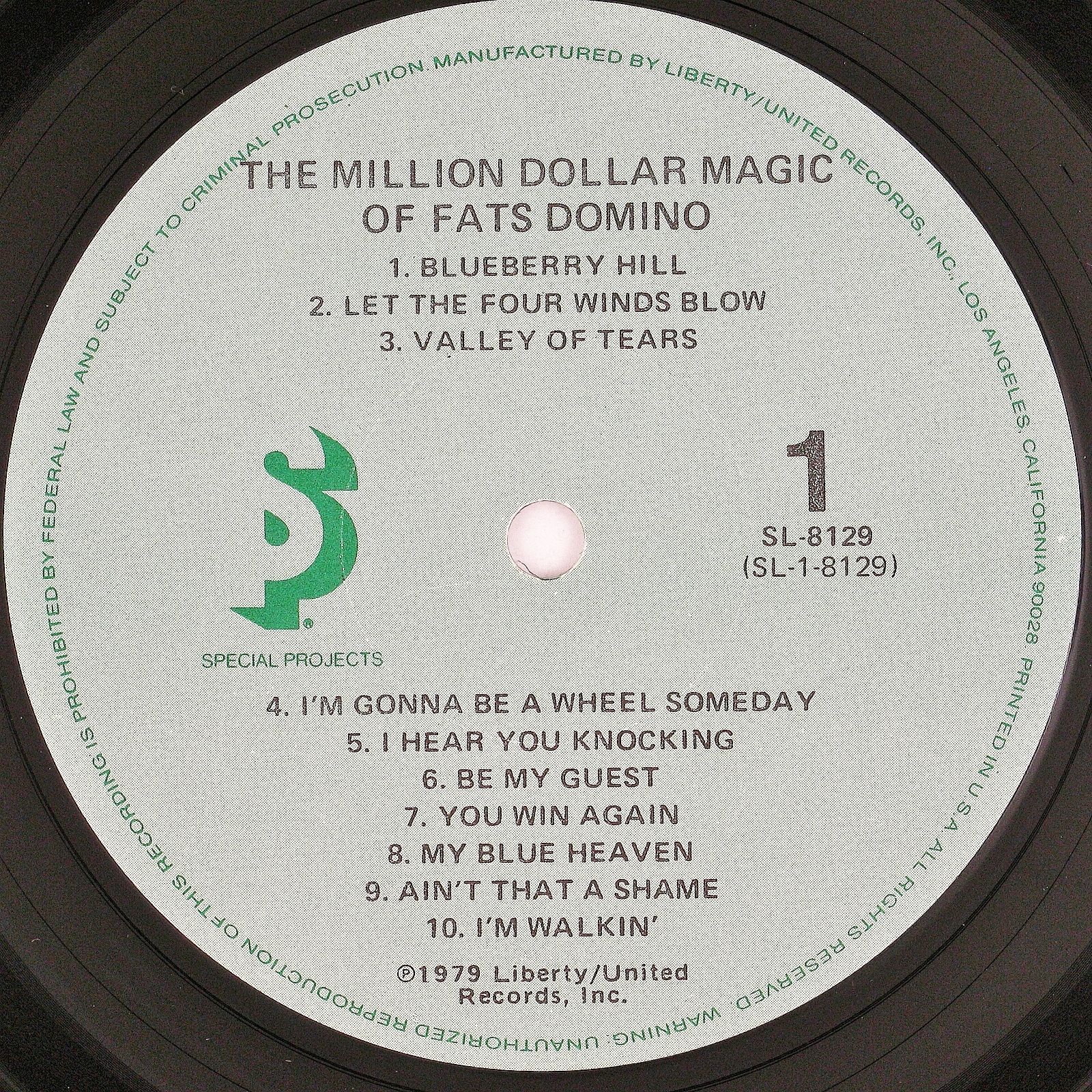 FATS DOMINO The Million Dollar Magic Of Fats Domino LP NM  NM 
