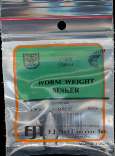 72pk Worm Weights Worm Weight Lead Fishing Sinkers