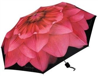 PINK DAHLIA FOLDING UMBRELLA HAROLD FEINSTEIN NWT