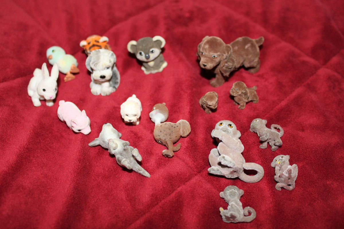Lot of Puppy and Zoo in My Pocket Ostrich tiger Monkey babies Kangaroo
