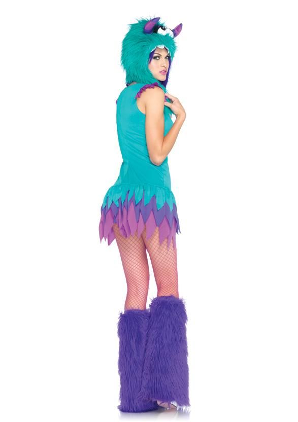  Frankie Blue Monster Dress and Hoodie Womens Halloween Costume