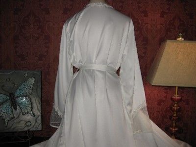 Flora Nikrooz Satin Honeymoon Peignoir Robe as Nightgown Lingerie New