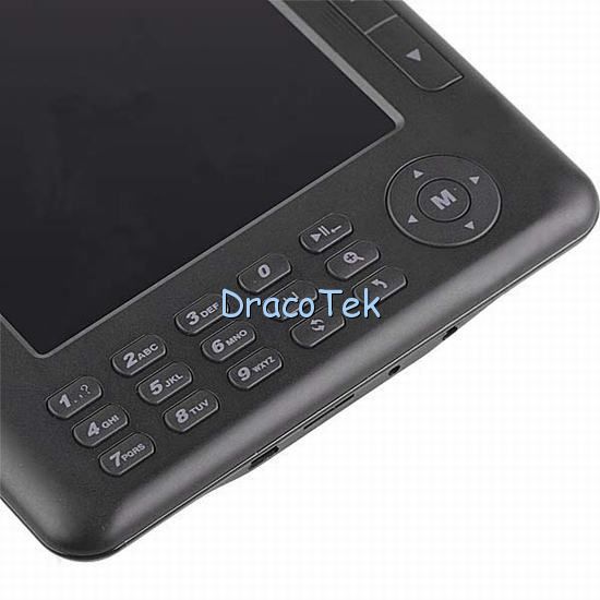 inch HD eBook Reader 8GB Media Player FM Black EB1789