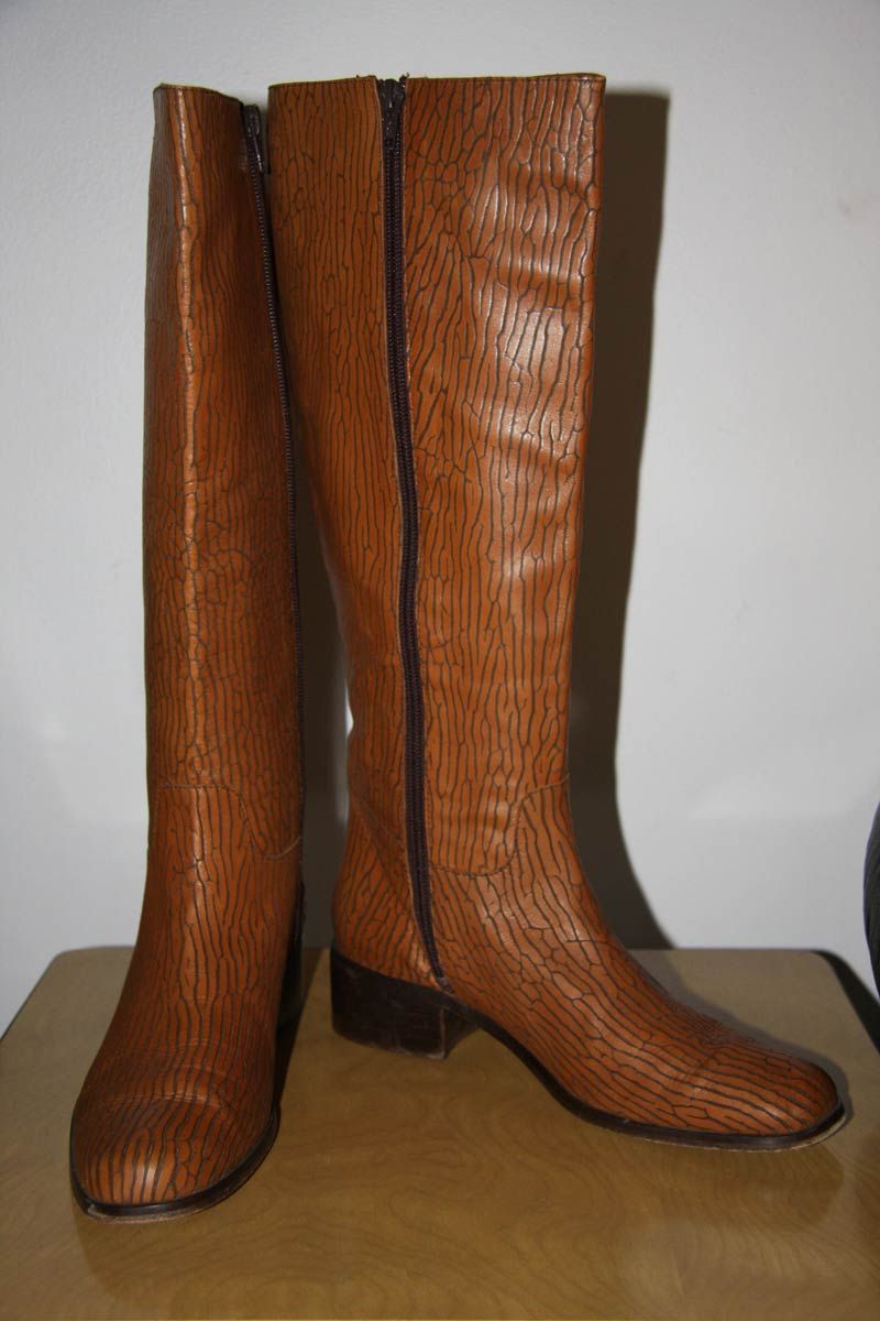 flavio gatto boutique brown leather boots 75 7 5 8 xln