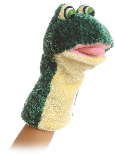 fletcher frog hand puppet 12 by aurora measurements 12 00 h x 7 00 l x