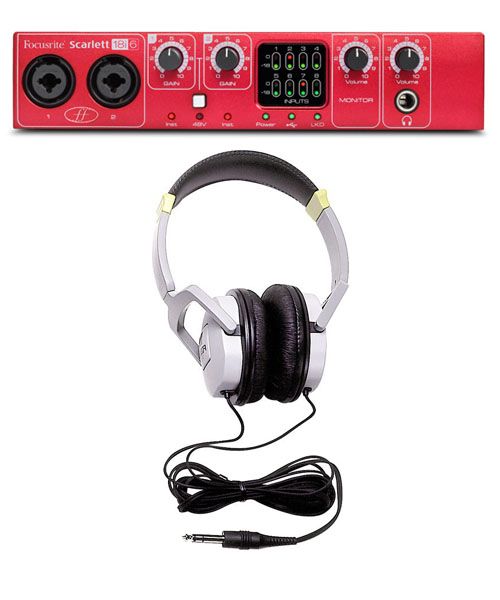 Focusrite Scarlett 18i6 Recording Audio Interface w/ Fostex T 7 Studio