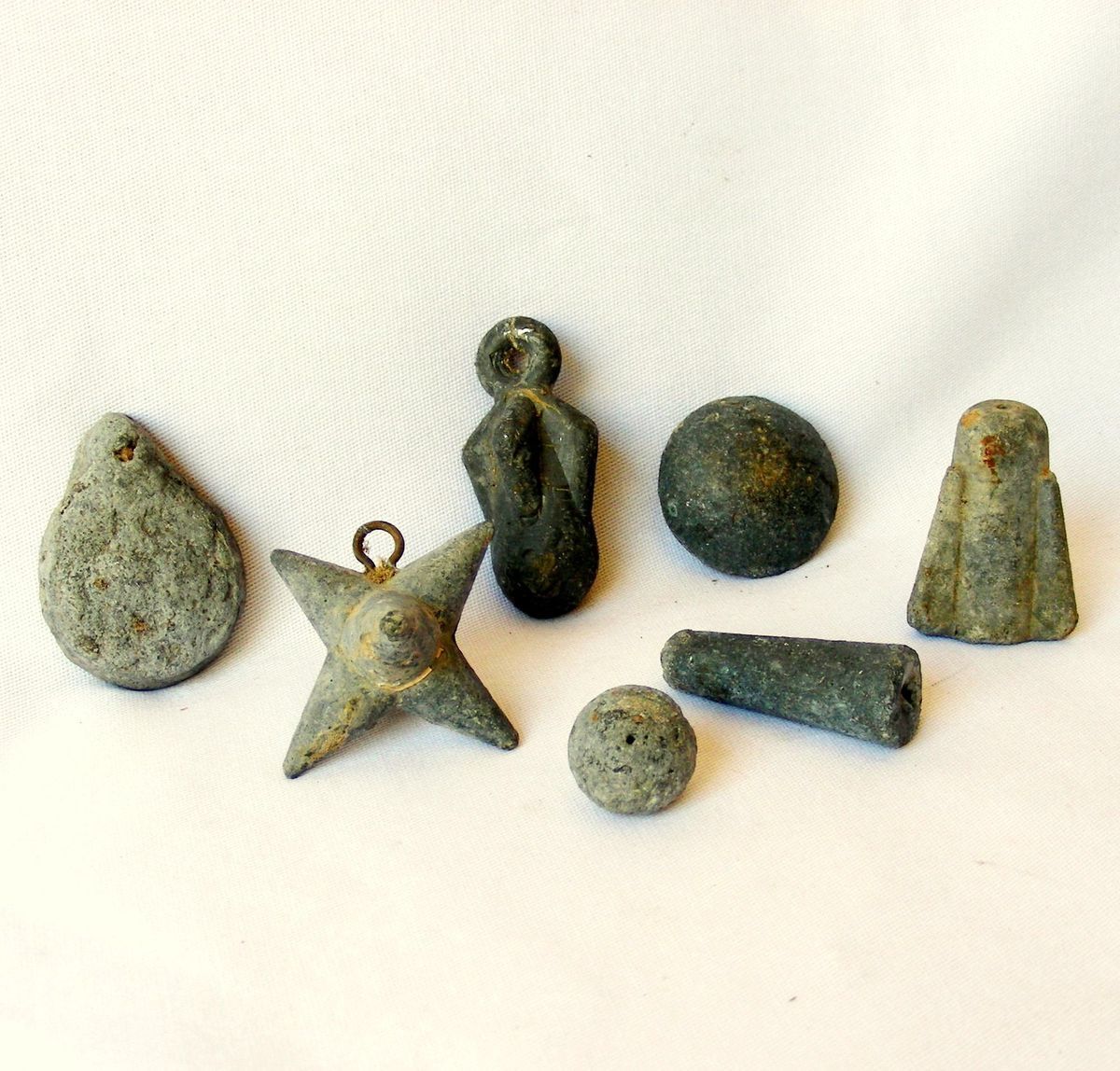 Lot Old Fishing Sinkers Lead Weights for Deep Sea Fishing on PopScreen