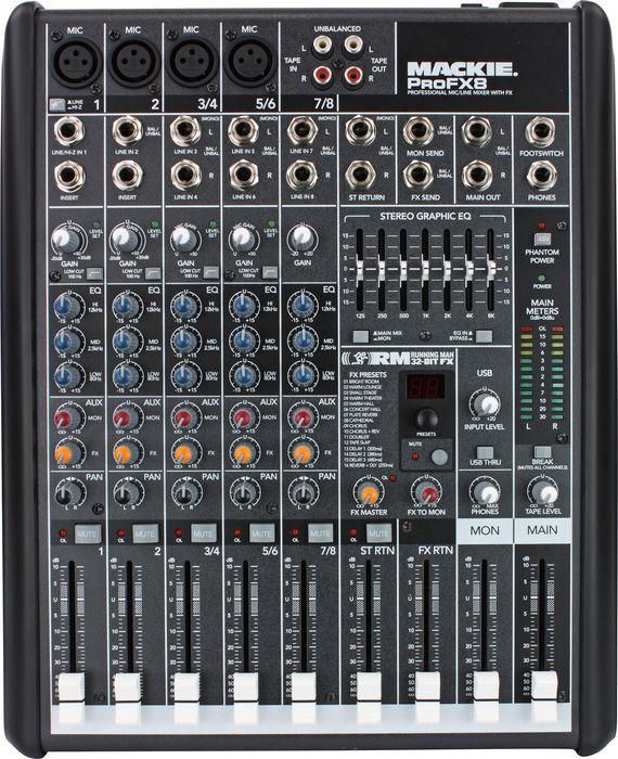 Mackie PROFX8 Professional Compact Mixer with Effects