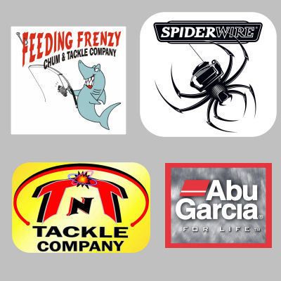 Fishing Decals Stickers Feeding Frenzy TNT Spiderwire Abu for Life