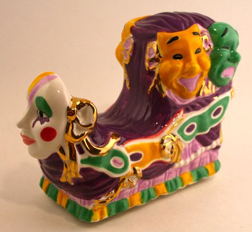 Mardi Gras Float Cake Topper Tragedy Comedy Masks New