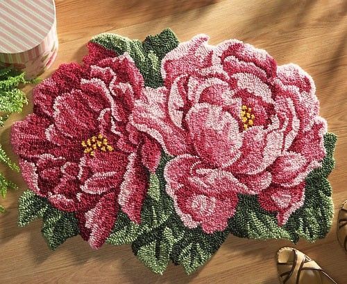 New Peony Floral Flower Rug Bedroom Bathroom Hallway