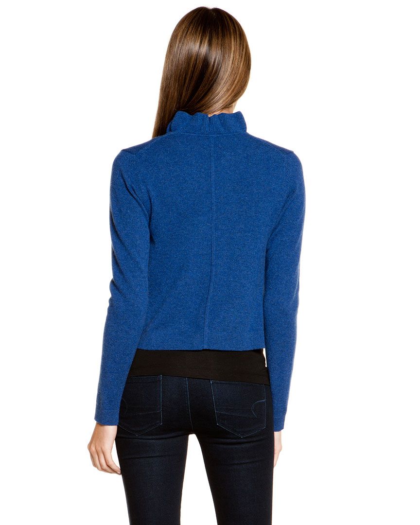 forte nightshade cashmere ruffle crop cardigan $ 242 00 $