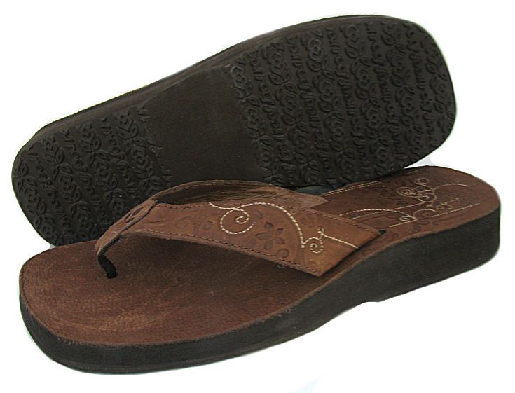 NWD Reef Womens Laiser Brown Flip Flop Sandals Shoes US 9