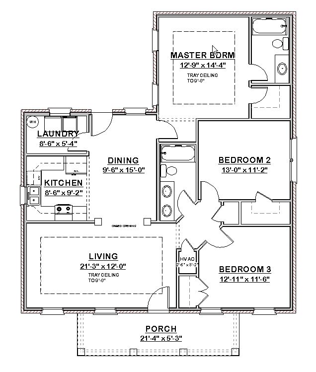 floor 1 room dimensions shown are inside wall to inside