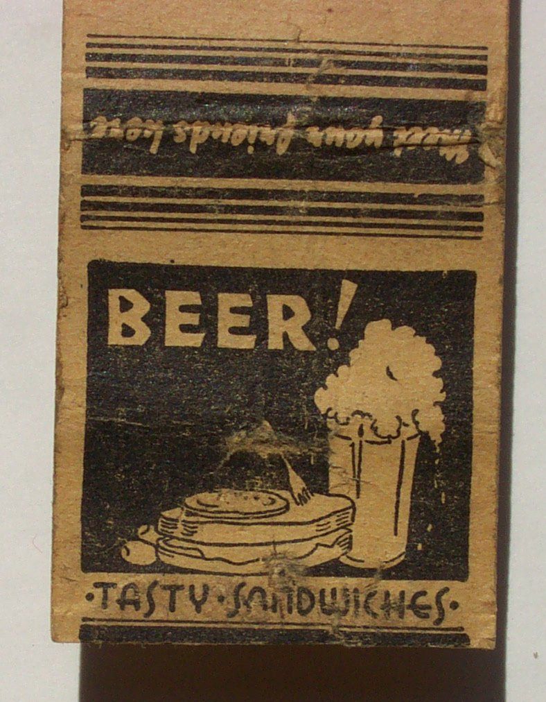 1930s Matchbook Old Stone Tavern Shank Fort Ashby WV MB