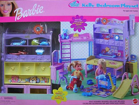2000 Kelly Bedroom Playset Barbie Doll All Around Home New Nrfb On Popscreen