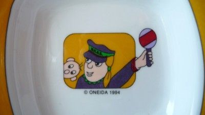 plastic melamine toddler kid food tray oneida 1994 euc