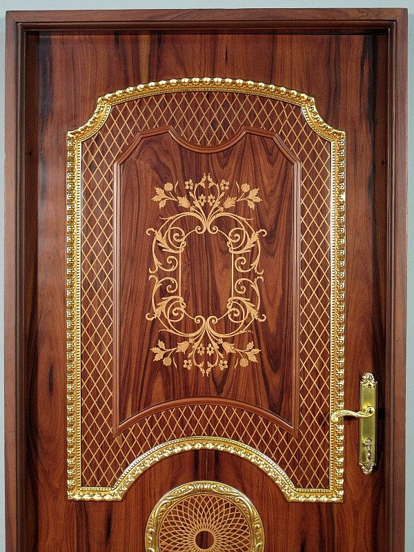 French Mahogany Marquetry Inlaid Entry Door Free s H