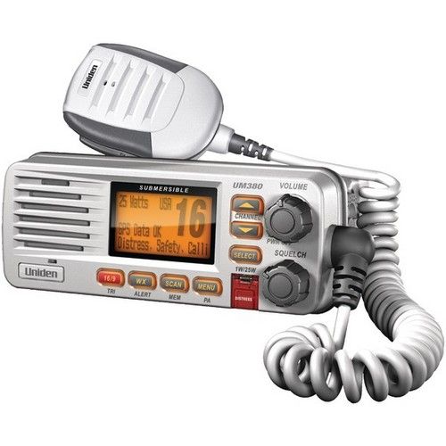 Uniden UM380 Fixed Mount VHF 2 Way Marine Radio White DSC Position