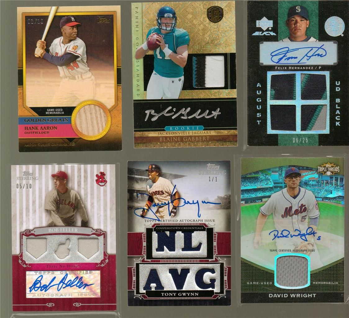 Game Used Lot Auto Patch 1 1 Jeter Jordan Rodgers Newton Manning Aaron