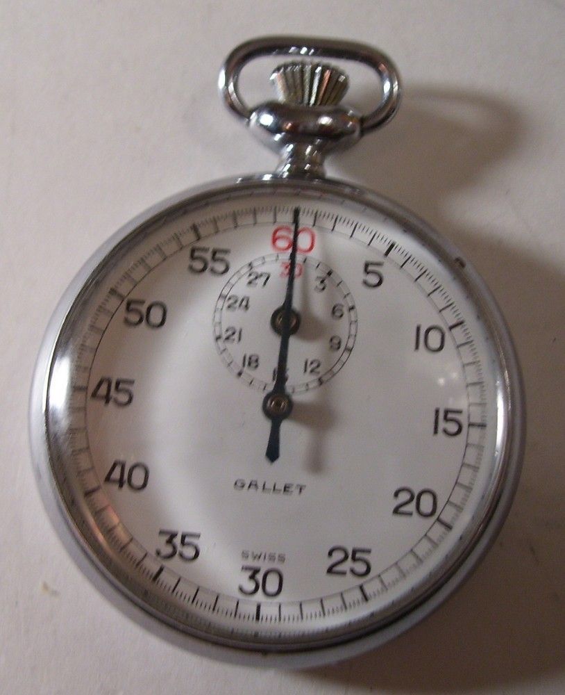 Jules Racine Co Gallet Swiss Stopwatch 7 Jewels Works