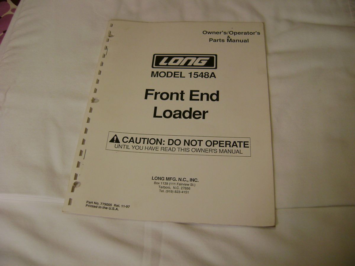  Long 1548A Loader Manual