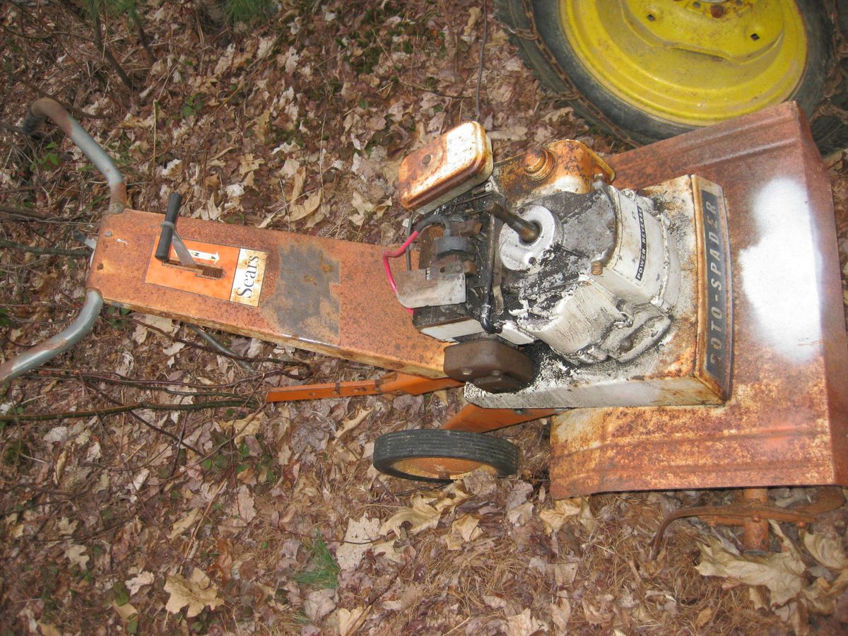 Old Vintage  Walk Behind Front Tine Tiller