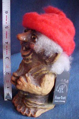 Fosse Troll 263 Laughing Red Hat Norway Tomte 6” w/ Tag Norway