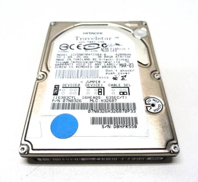 7x Various Manufacturers MHT2030AT IC25N020ATMR04 Laptop HDDs 20GB