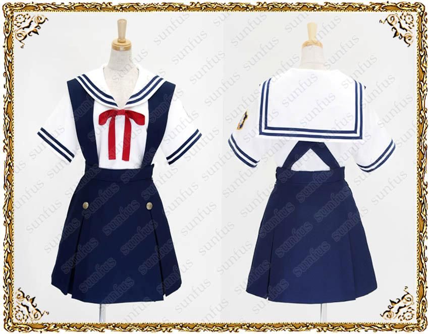 Clannad Tomoyo Kotomi Fuko Nagisa Kyou Summer Uniform Cosplay Costume